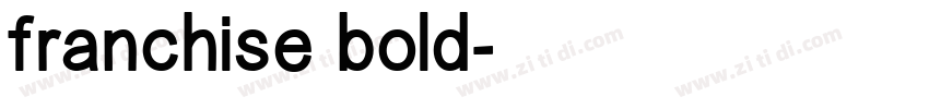 franchise bold字体转换